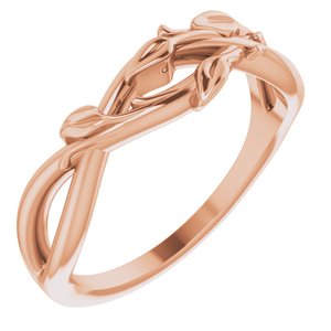 14K Rose Intertwined Leaf Ring - BN & CO JEWELRY