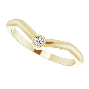 14K Yellow .03 CT Diamond Stackable Ring - BN & CO JEWELRY