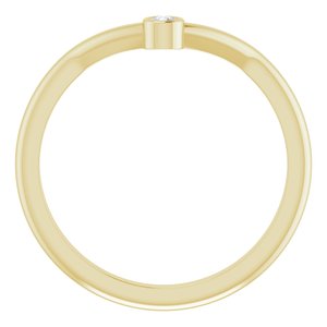 14K Yellow .03 CT Diamond Stackable Ring - BN & CO JEWELRY