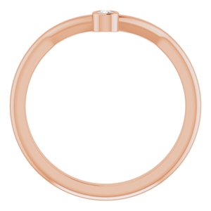 14K Rose .03 CT Diamond Stackable Ring - BN & CO JEWELRY