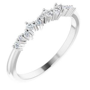 14K White 1/8 CTW Diamond Stackable Ring - BN & CO JEWELRY