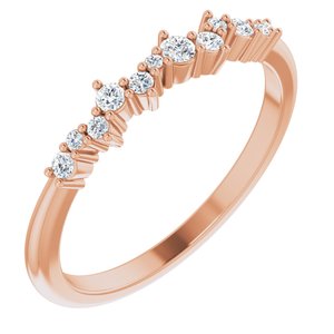 14K Rose 1/8 CTW Diamond Stackable Ring - BN & CO JEWELRY