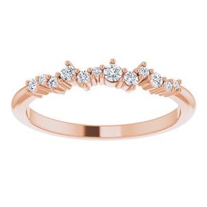 14K Rose 1/8 CTW Diamond Stackable Ring - BN & CO JEWELRY