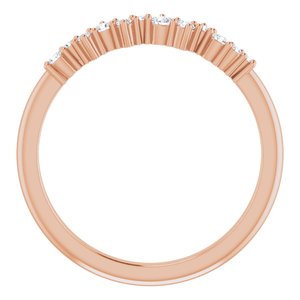 14K Rose 1/8 CTW Diamond Stackable Ring - BN & CO JEWELRY