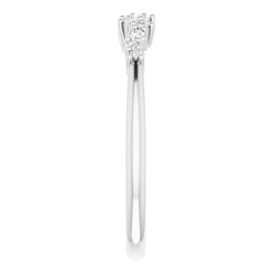 14K White 1/8 CTW Diamond Stackable Ring - BN & CO JEWELRY