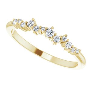14K Yellow 1/8 CTW Diamond Stackable Ring - BN & CO JEWELRY