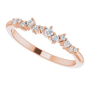 14K Rose 1/8 CTW Diamond Stackable Ring - BN & CO JEWELRY