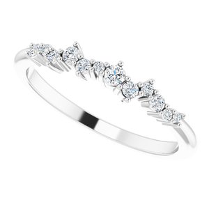 14K White 1/8 CTW Diamond Stackable Ring - BN & CO JEWELRY