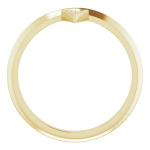 14K Yellow .06 CT Diamond Stackable Ring - BN & CO JEWELRY