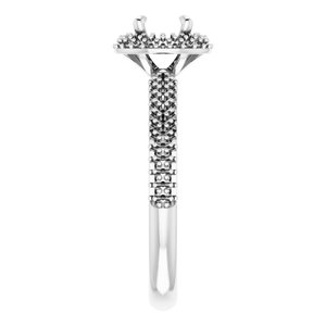 14K White 5.8 mm Round Halo-Style Engagement Ring - BN & CO JEWELRY