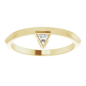14K Yellow .06 CT Diamond Stackable Ring - BN & CO JEWELRY