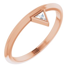 14K Rose .06 CT Diamond Stackable Ring - BN & CO JEWELRY