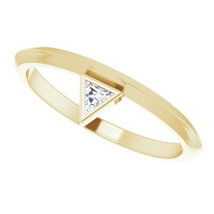 14K Yellow .06 CT Diamond Stackable Ring - BN & CO JEWELRY