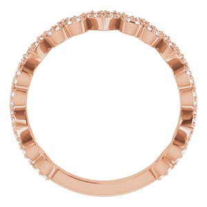 14K Rose 1/3 CTW Diamond Stackable Heart Ring - BN & CO JEWELRY