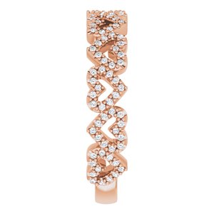 14K Rose 1/3 CTW Diamond Stackable Heart Ring - BN & CO JEWELRY