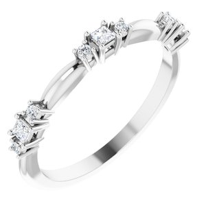 14K White 1/6 CTW Diamond Stackable Ring - BN & CO JEWELRY