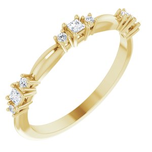 14K Yellow 1/6 CTW Diamond Stackable Ring - BN & CO JEWELRY