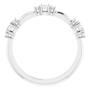 14K White 1/6 CTW Diamond Stackable Ring - BN & CO JEWELRY