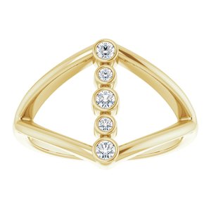 14K Yellow 1/8 CTW Diamond Geometric Ring - BN & CO JEWELRY