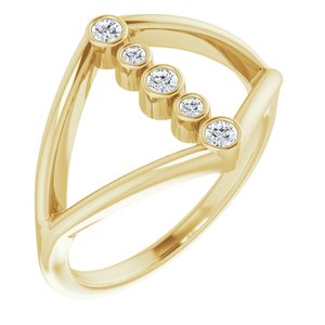 14K Yellow 1/8 CTW Diamond Geometric Ring - BN & CO JEWELRY