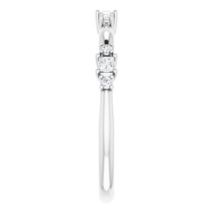 14K White 1/6 CTW Diamond Stackable Ring - BN & CO JEWELRY