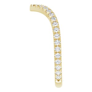 14K Yellow 3/8 CTW Natural Diamond French-Set Contour Band - BN & CO JEWELRY