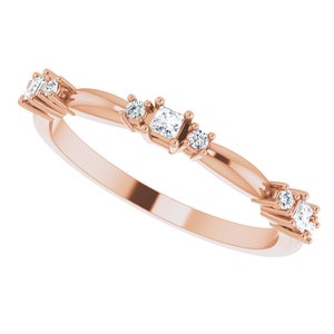 14K Rose 1/6 CTW Diamond Stackable Ring - BN & CO JEWELRY