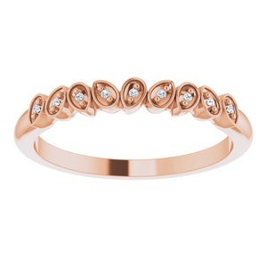 14K Rose .025 CTW Natural Diamond Anniversary Band - BN & CO JEWELRY