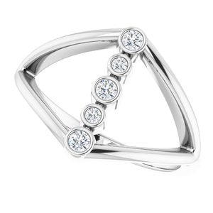 14K White 1/8 CTW Diamond Geometric Ring - BN & CO JEWELRY