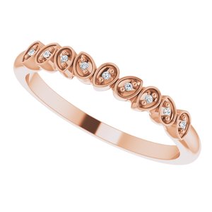 14K Rose .025 CTW Natural Diamond Anniversary Band - BN & CO JEWELRY