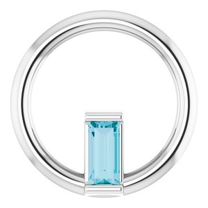 Sterling Silver Natural London Blue Topaz Circle Pendant - BN & CO JEWELRY