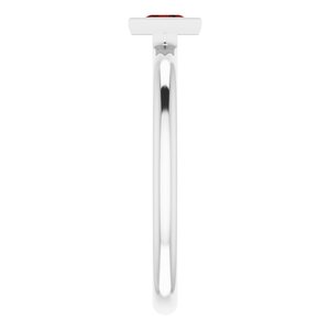 14K White Natural Mozambique Garnet Stackable Ring - BN & CO JEWELRY