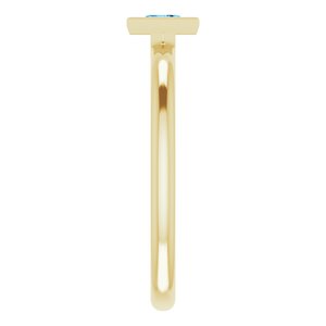 14K Yellow Natural Aquamarine Stackable Ring - BN & CO JEWELRY