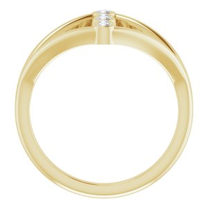 14K Yellow 1/8 CTW Diamond Geometric Ring - BN & CO JEWELRY