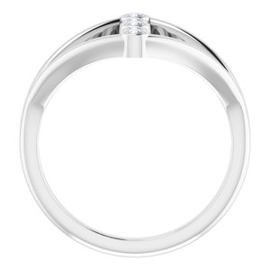 14K White 1/8 CTW Diamond Geometric Ring - BN & CO JEWELRY