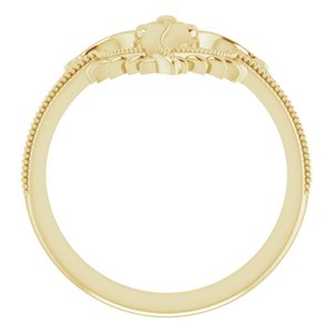 14K Yellow Ganesha Ring - BN & CO JEWELRY