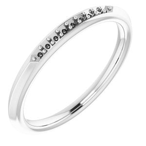 14K White Knife-Edge Anniversary Band - BN & CO JEWELRY
