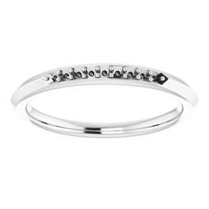 14K White Knife-Edge Anniversary Band - BN & CO JEWELRY