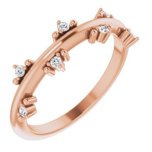 14K Rose 1/10 CTW Diamond Stackable Ring - BN & CO JEWELRY