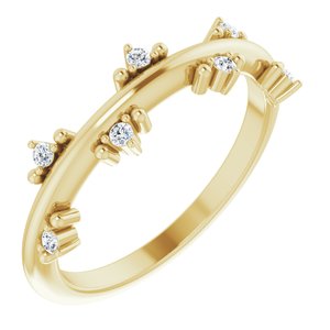 14K Yellow 1/10 CTW Diamond Stackable Ring - BN & CO JEWELRY