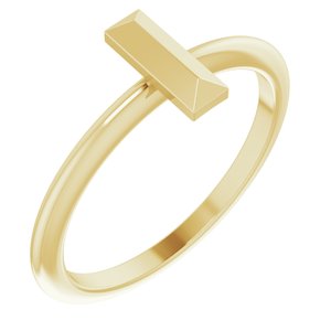 14K Yellow Stackable Bar Ring - BN & CO JEWELRY