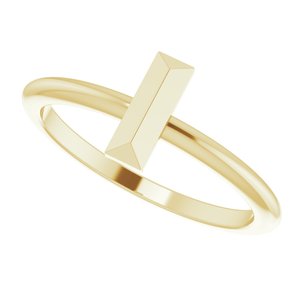 14K Yellow Stackable Bar Ring - BN & CO JEWELRY