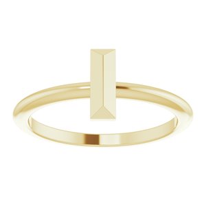 14K Yellow Stackable Bar Ring - BN & CO JEWELRY