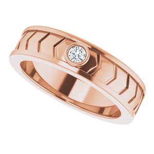 14K Rose 1/10 CTW Natural Diamond Design Band - BN & CO JEWELRY