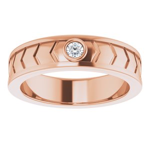 14K Rose 1/10 CTW Natural Diamond Design Band - BN & CO JEWELRY