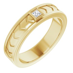 14K Yellow 1/10 CTW Natural Diamond Design Band - BN & CO JEWELRY
