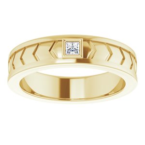 14K Yellow 1/10 CTW Natural Diamond Design Band - BN & CO JEWELRY