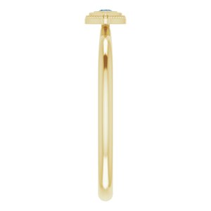 14K Yellow Natural Alexandrite Stackable Evil Eye Ring - BN & CO JEWELRY