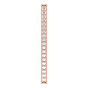 14K Rose 1/5 CTW Natural Diamond Vertical Bar Pendant - BN & CO JEWELRY