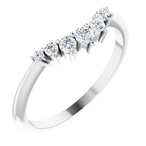 Platinum 1/5 CTW Natural Diamond Contour Band - BN & CO JEWELRY